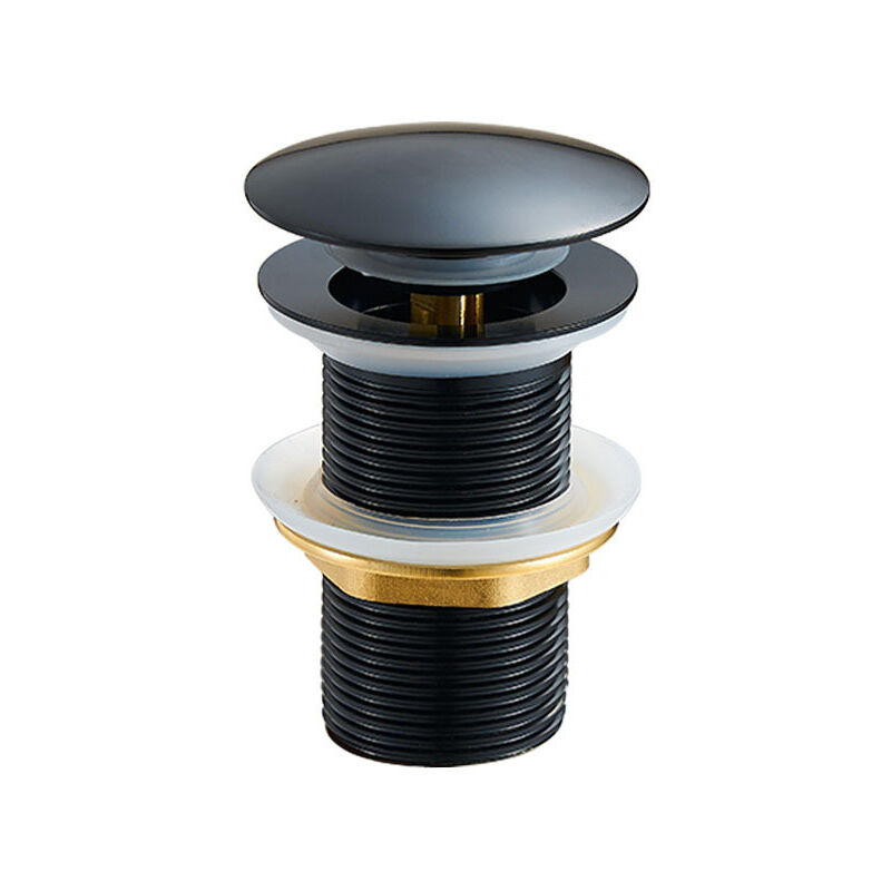 Aafgvc - Bouchon de vidange universel sans trop-plein Bouchon de vidange noir Pop Up Bouchon de vidange pour lavabo
