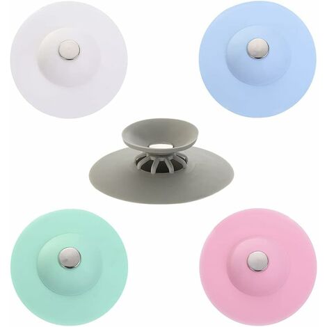 Bouchon de Vidange,Silicone Filtre à Évier Universel,Filtre de Vidange,Crépines D'évier pour Évier de Cuisine 10cm Fontainebleau 5 Pcs