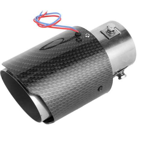 Bouchon d'échappement LED bleu pour tuyau d'échappement, diamètre entrée 63mm sortie 90mm