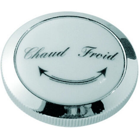 Bouchon décoratif RETRO Chaud / Froid pour mitigeurs monocommande en laiton fin IDEAL STANDARD