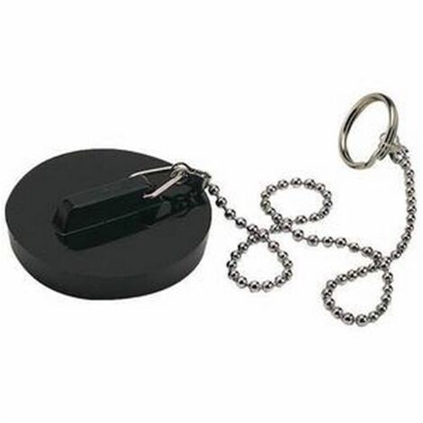 Bouchon d'évier à chainette - Diamètre : 57-61 mm