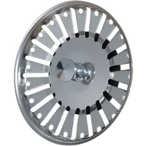 Bouchon d'évier de cuisine en acier inoxydable Crépine d'évier de cuisine universelle 84 mm Crépine de cuisine Grille d'évier en acier inoxydable