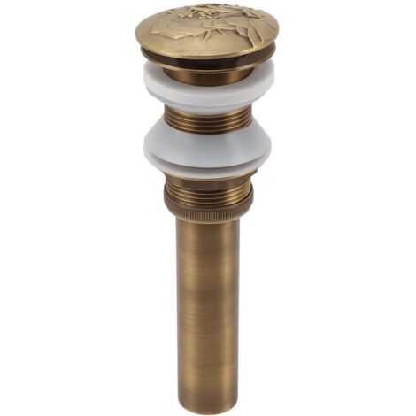 Bouchon D'évier de Salle de Bain, Drain D'évier Anti-colmatage avec Trous de Trop-Plein Bouchon Universel Pop-up pour Robinet Lavabo vanité
