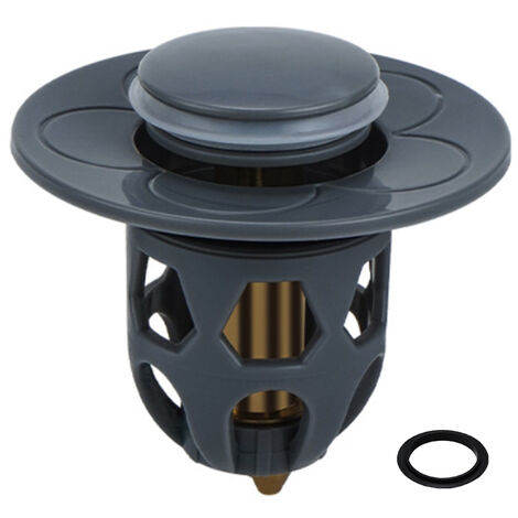 Bouchon d'évier en acier inoxydable bouchon d'évier universel bouchon de vidange pour lavabo de comptoir bouchon de bain,gris
