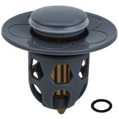 Bouchon d'évier en acier inoxydable bouchon d'évier universel bouchon de vidange pour lavabo de comptoir bouchon de bain,gris