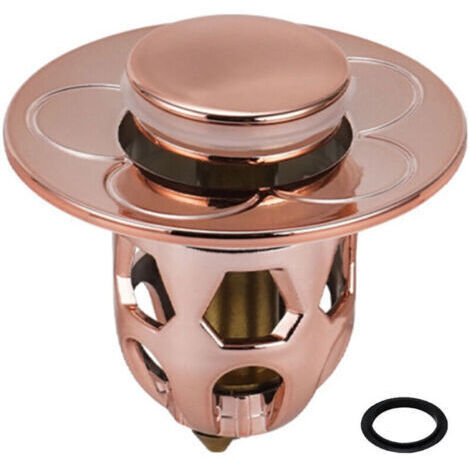 Bouchon d'évier en acier inoxydable bouchon d'évier universel bouchon de vidange pour lavabo de comptoir bouchon de bain,or rose