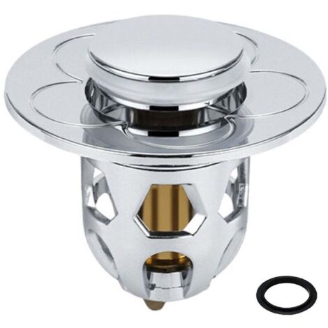 Bouchon d'évier en acier inoxydable Pop Up évier bouchon universel bouchon de vidange pour comptoir lavabo bouchon de bain