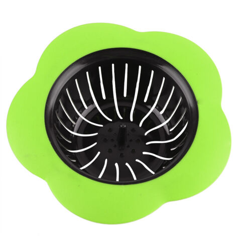 Bouchon d'évier en forme de fleur pour évier de cuisine et salle de bain - Vert