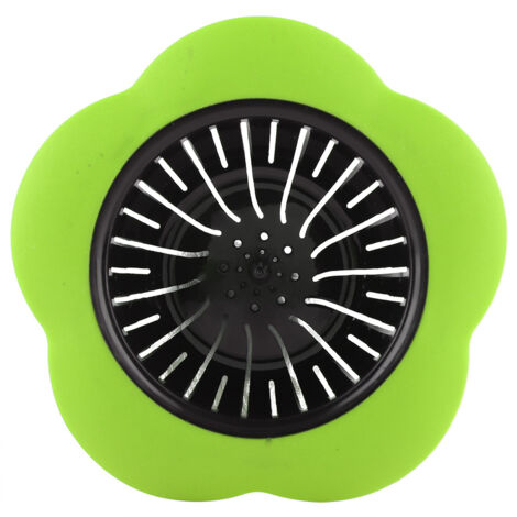 Bouchon d'évier en forme de fleur pour évier de cuisine et salle de bain - Vert
