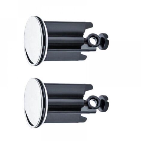 Bouchon d'évier universel de 40 mm, lot de 2, convient à tous les éviers et bidets standard (hauteur réglable de 6,6 cm à 8,3 cm).