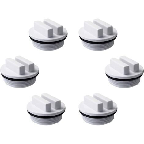 Bouchon d'hiver pour câble de retour de piscine/spa fileté de 1,5 pouce (environ 3,8 cm) et bouchon de vidange de filtre, adapté aux piscines et filtres hivernaux (paquet de 6)