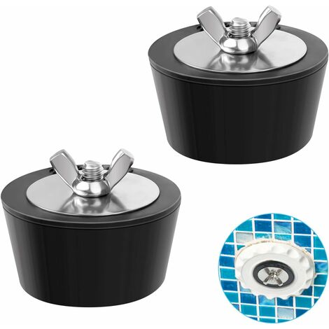 Bouchon d'hiver pour Piscine, 2Pcs Bouchons d'hiver en Caoutchouc Empêchent le Tuyau de Vidange d'être Endommagé par le Gel, Bouchon de Piscine d'hiver pour les Piscines et les Spas (Diamètre 51mm/2")
