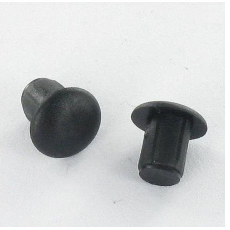 Bouchon Diamètre du corps 10 Diamètre de tête: 13 Longueur sous tête 6.7 Nylon RAL9005 noir foncé-1000 pièces