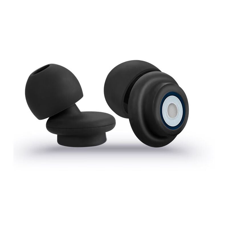 Linghhang - Bouchon d'Oreille, Etudier avec 8 embouts-Noir pour Dormir en Silicone 27dB Réduction de Bruit Bouchons d'oreille Réutilisables et