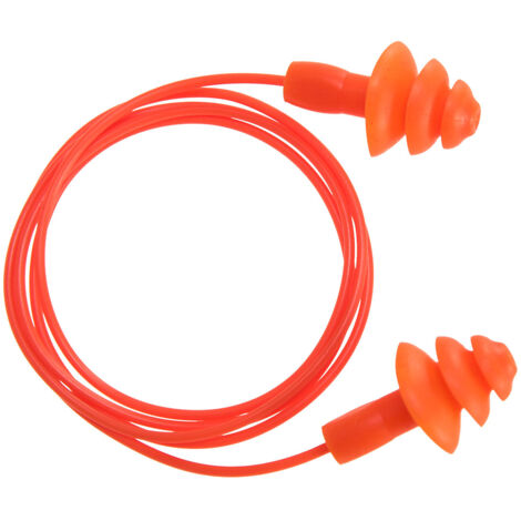 Bouchon doreille TPR avec cordon réutilisable -  Orange - PORTWEST