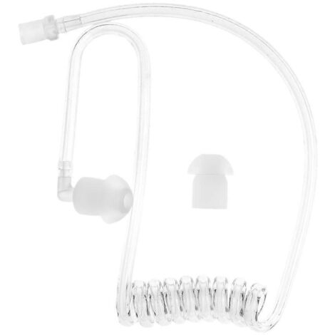 Bouchon d'oreille transparent à tube acoustique pour casque radio