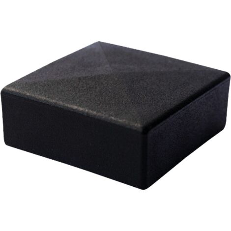 Bouchon, embout carré enveloppant pour tube, pied de chaise, table ou meuble, Noir, Taille 40x40