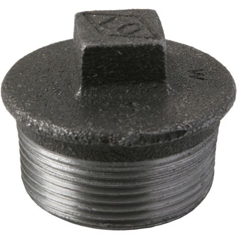 Bouchon en fonte Atusa n° 290 noir, avec rebord 3/4