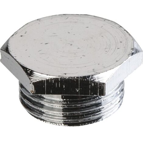 Bouchon en laiton chromé à visser M3/8' (292G) pour habitat, modèle M12x17