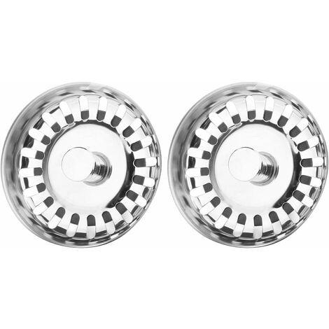 Bouchon Evier Cuisine, Filtre Évier Cuisine, Evier 80mm, Bouchon Evier Cuisine Inox, Filtre Bouchon Crépine d'Évier, Panier à Tamis pour Évier, Grille Evier Cuisine, Bouche-Évier,Crépine Evier Cuisine