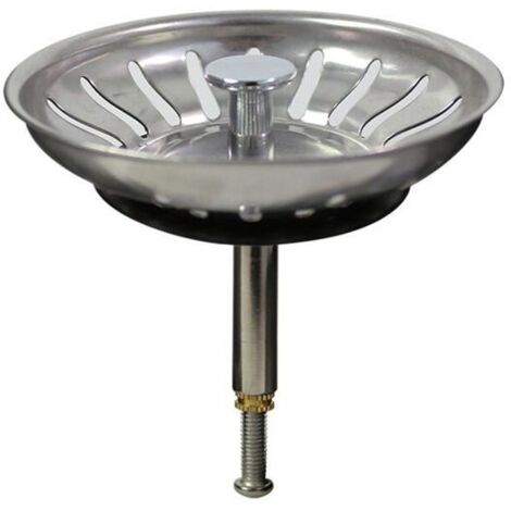 Bouchon Evier Cuisine Inox - Filtre Evier Cuisine Universel Bonde Evier avec Grille Evier Cuisine Antiblocage Panier pour Evie