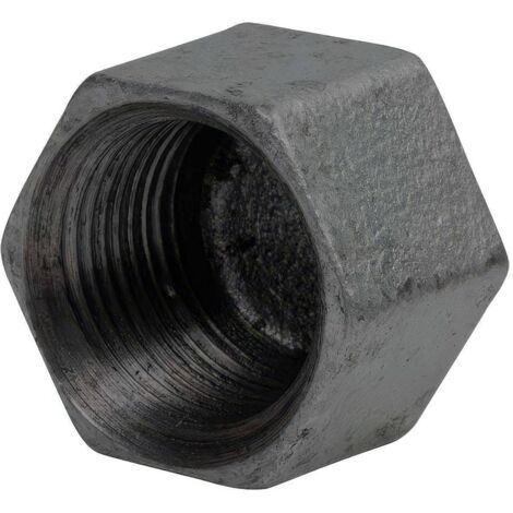 Bouchon Femelle en Fonte Malléable à Cœur Noir 1/4''