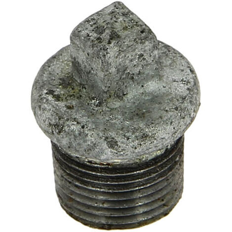Bouchon fonte galvanisée Mâle tête carrée 12x17