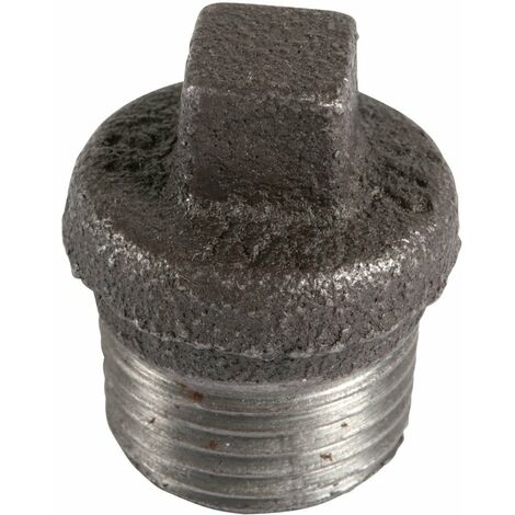 Bouchon fonte noire à collerette à visser - M 1/2' - N° 290