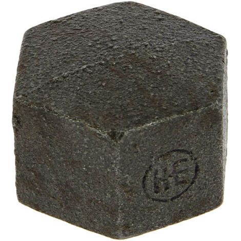 Bouchon fonte noire Femelle tête hexagonale 20x27