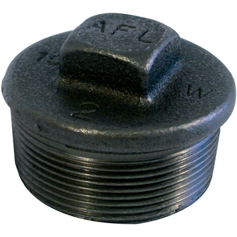 Bouchon fonte noire mâle - Diamètre : 1/2'' - 15-21 mm