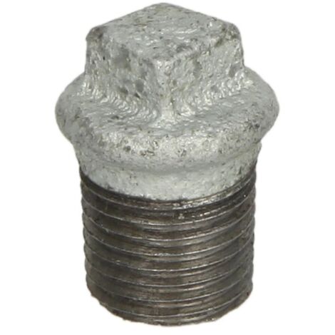 Bouchon Hermann Schmidt Temperguss DN 15, 2000 /2" avec bord, zingué