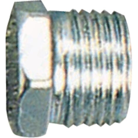 bouchon hexagonal filetA  3/8 raccord mA le raccord en acier galvanisA