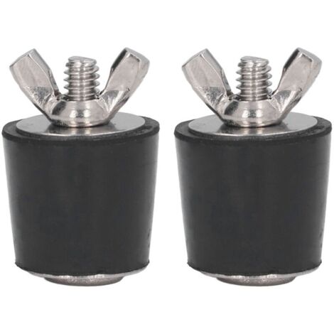 Bouchon Hivernage Piscine,25 mm Bouchon Caoutchouc avec éCrou Papillon in Acier Inoxydable pour Tuyauterie de Piscine Hiver Entretien des Raccords（2 Pièces）