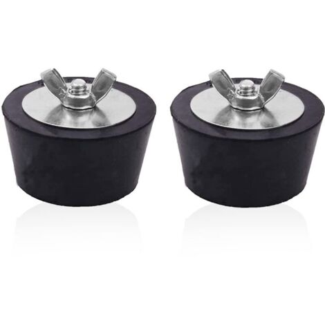 Bouchon Hivernage Piscine,51 mm Bouchon Caoutchouc avec éCrou Papillon in Acier Inoxydable pour Tuyauterie de Piscine Hiver Entretien des Raccords（2 Pièces）