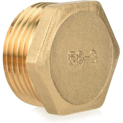 Bouchon laiton 1" filetage extérieur capuchon de tuyau raccords hexagonaux en laiton bouchon aveugle en laiton bouchon