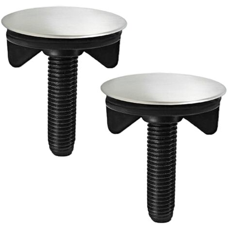 Bouchon Lavabo cache trou evier 2 Pièces Couvercle Trou Robinet Cache,Couvercle de Trop-Plein de Trou,Couvercle de Bouchon de Vidange de Trop Plein