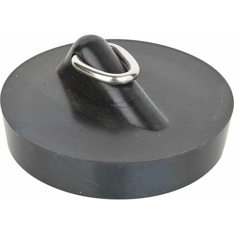 bouchon magnetique avec gache triangul. diametre superieur 43,5 mm pour baignoire en acier, noir