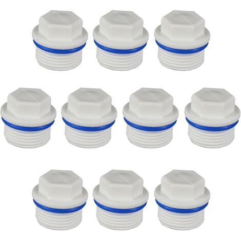 Bouchon Mâle 1/2 Inch - 10 Pièces Fileté Externe Pour Plomberie, Machine À Laver, Lave Vaisselle, Robinetterie - Bouchons Aveugles D'obturation