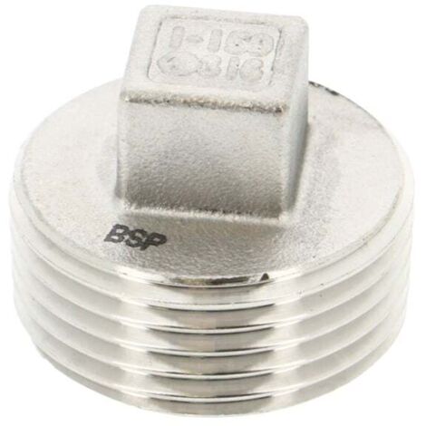 Bouchon Mâle Tête Carrée Inox 1'' 1/4 (33/42) Mâle pour ballon Inox - Thermador
