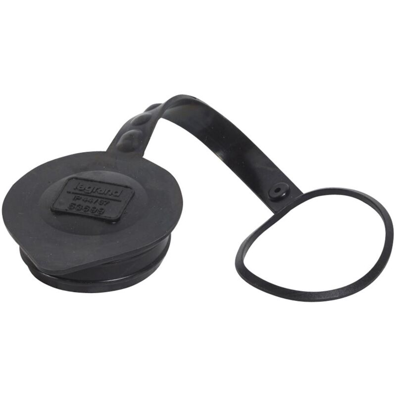 Bouchon obturateur Hypra pour fiche et fiche inclinée 2P+T, 3P+T et 3P+N+T IP44 63A caoutchouc Legrand 053699