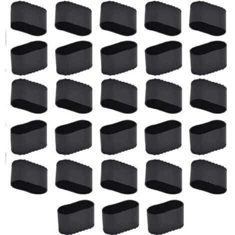 Bouchon Pied De Chaise 28 PièCes Embout De Chaise Rectangulaire Embout De Chaise Oval Protection Protege Pied De Chaise Table Patin Silicone Chaise Caoutchouc Couvre