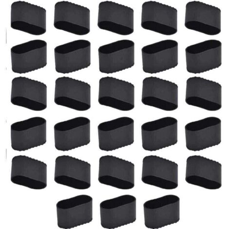 Bouchon Pied De Chaise 28 PièCes Embout De Chaise Rectangulaire Embout De Chaise Oval Protection Protege Pied De Chaise Table Patin Silicone Chaise Caoutchouc Couvre