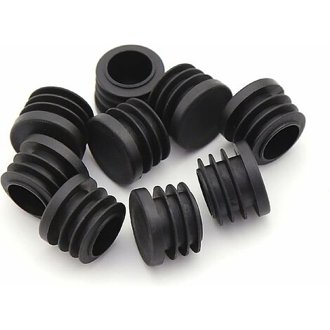 Bouchon Pied de Chaise,Bouchon en Plastique Rond,30 pièces Bouchon d'extrémité de Tube Noir Bouchon de Chaise Glisse Rond Embout de Protection de Meubles Chaise/Jambe Tuyau Couvercle Insert (25mm)，Fon