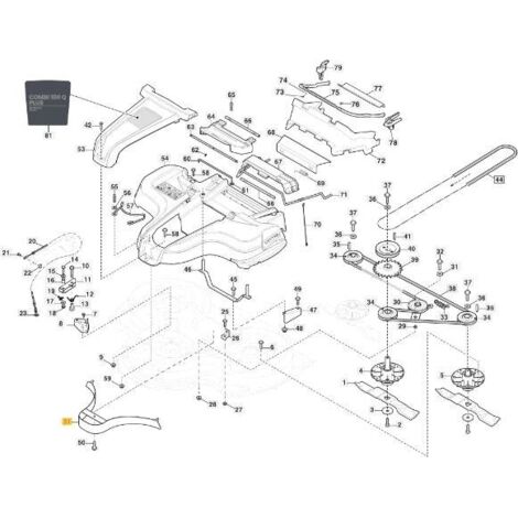 BOUCHON PLAT MULCHING 100 NOIR ORIGINAL STIGA - 1137-0163-01