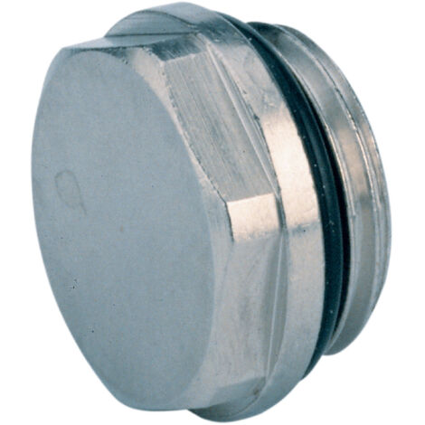 Bouchon plein chromé pour radiateur 15-21