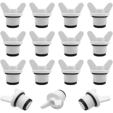 Bouchon Plomberie-15 Pièces 1/2" Mâle Filetage extérieur Pipe Hex Bouchon,Bouchon d'obturation,pour machine à laver,lave-vaisselle,robinetterie,plomberie