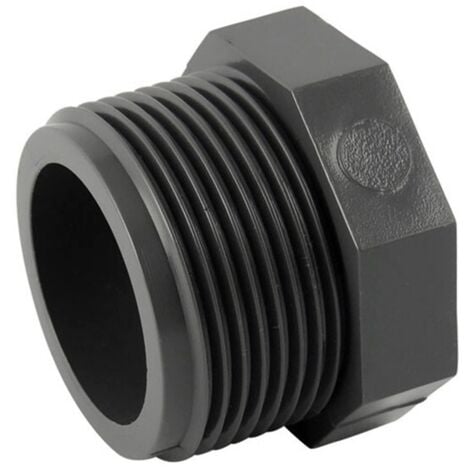 SORODIST Bouchon pression fileté en PVC - Mâle à visser. - Diamètre : 1"