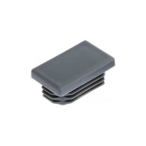 Bouchon rectangle pour tube 30X20 Epaisseur 1 à 2.25 nylon noir-100 pièces