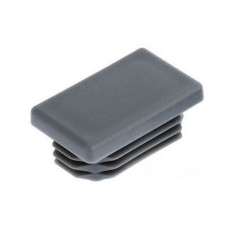 Bouchon rectangle pour tube 50X25 Epaisseur 1 à 2.25 nylon noir-100 pièces