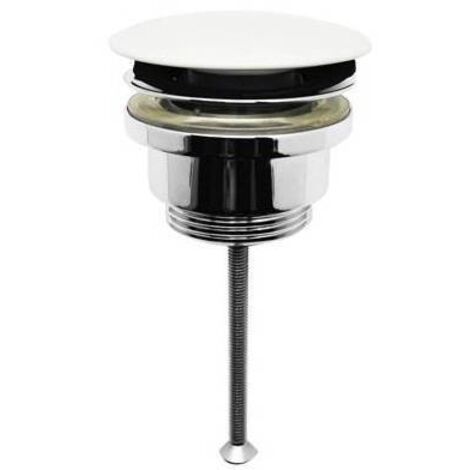 Bouchon rond en céramique blanche click-clack